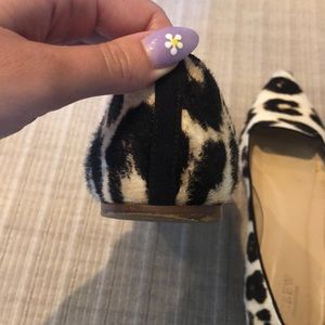 J.Crew Collection Leopard Calf-Hair Pointy Toe Flat 🐆